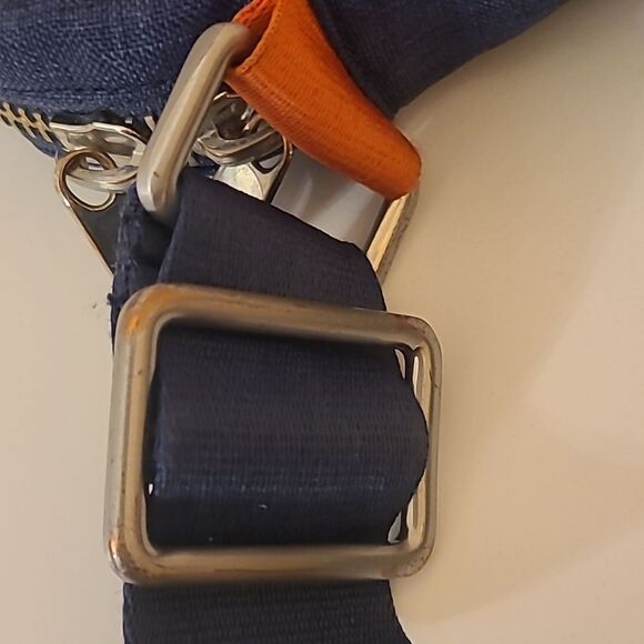 Penguin by Munsingwear Chambray Messenger Bag with Orange Trim - Picture 8 of 13